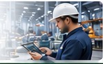 Manufacturing professional working with OLAX